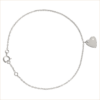 Bracelet gold heart and diamond white recycled gold aupiho jewelry