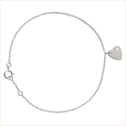 Bracelet gold heart and diamond white recycled gold aupiho jewelry