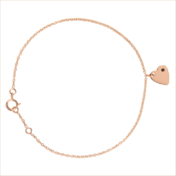 bracelet petit coeur en or 18 carats recyclé diamant blanc aupiho joaillerie