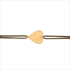 Big Heart gold and diamond cord bracelet yellow gold white diamond 18 carats recycled gold aupiho jewellery