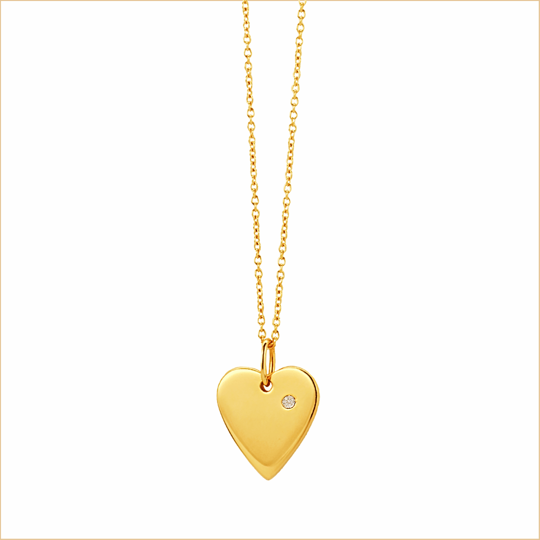 Collier Grand Coeur – Or Jaune