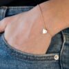 bracelet coeur or jaune et diamant noir or recyclé 18 carats aupiho joaillerie