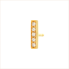 boucle d'oreille barrette or jaune et diamants blancs or recyclé 18 carats puce aupiho joaillerie