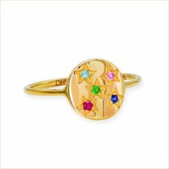 Rainbow Constellation Ring gemstones rainbow sapphires 18k recycled gold aupiho jewellery
