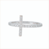 cross ring white gold diamond 18 carats recycled gold aupiho jewellery