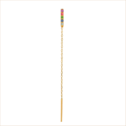 Rainbow chain barrette earring yellow gold multicoloured gemstones 18k recycled gold aupiho jewellery