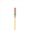 boucle d'oreille barrette chaine fine or jaune et saphirs pierres précieuses multicolores or recyclé 18 carats aupiho joaillerie