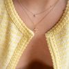 collier solitaire griffé Alice diamant or jaune aupiho joaillerie