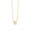 collier solitaire or jaune et diamant blanc or recyclé 18 carats aupiho joaillerie