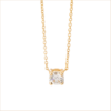 collier solitaire or jaune et diamant blanc or recyclé 18 carats aupiho joaillerie