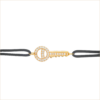 Key cord bracelet diamond yellow gold white diamonds recycled gold 18k aupiho jewellery