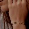 key cord bracelet yellow gold white diamonds 18 carats recycled gold aupiho jewellery