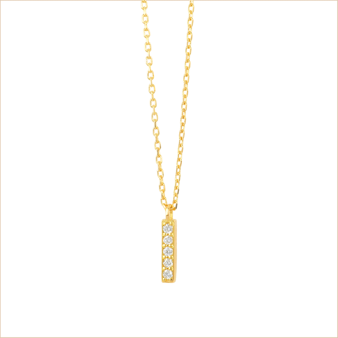 Jane diamond barrette pendant necklace – Yellow Gold