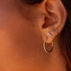 earring bar jane creole xl white diamonds 18 carat yellow gold aupiho jewellery