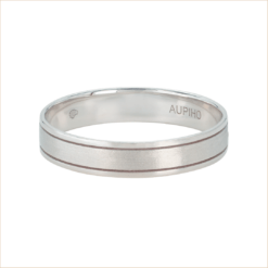 bague alliance or 18 carats brossé or blanc recyclé aupiho joaillerie