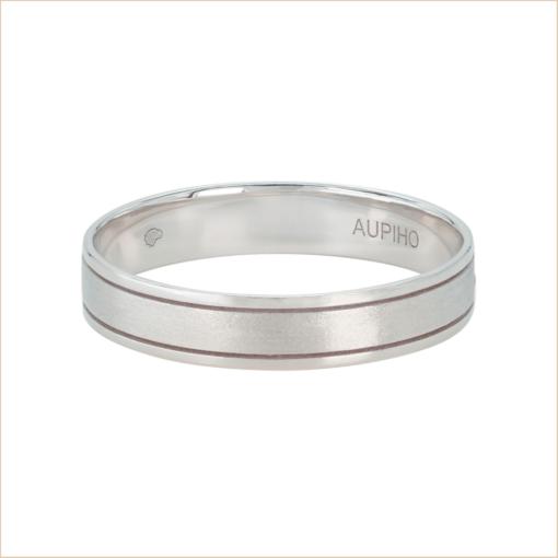 bague alliance or 18 carats brossé or blanc recyclé aupiho joaillerie