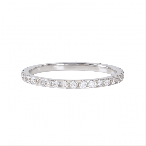 bague alliance diamants éternité or 18 carats recyclé aupiho