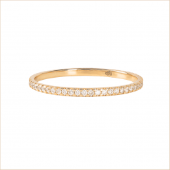 bague alliance or et diamants blancs tour complet éternelle aupiho joaillerie