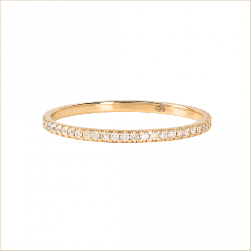 bague alliance or et diamants blancs tour complet éternelle aupiho joaillerie
