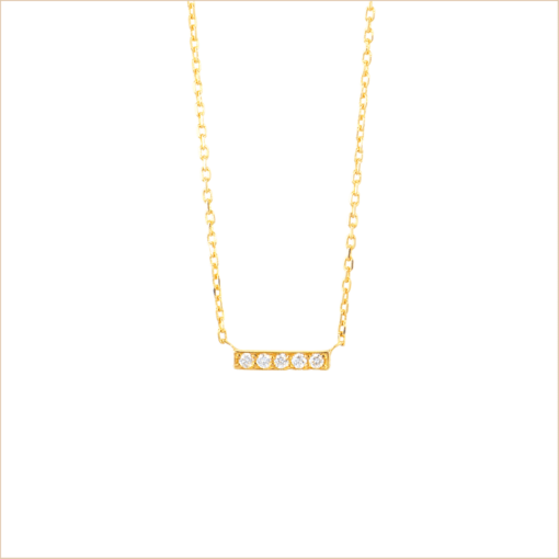 collier barrette or jaune et diamants blancs or recyclé 18 carats jane aupiho joaillerie