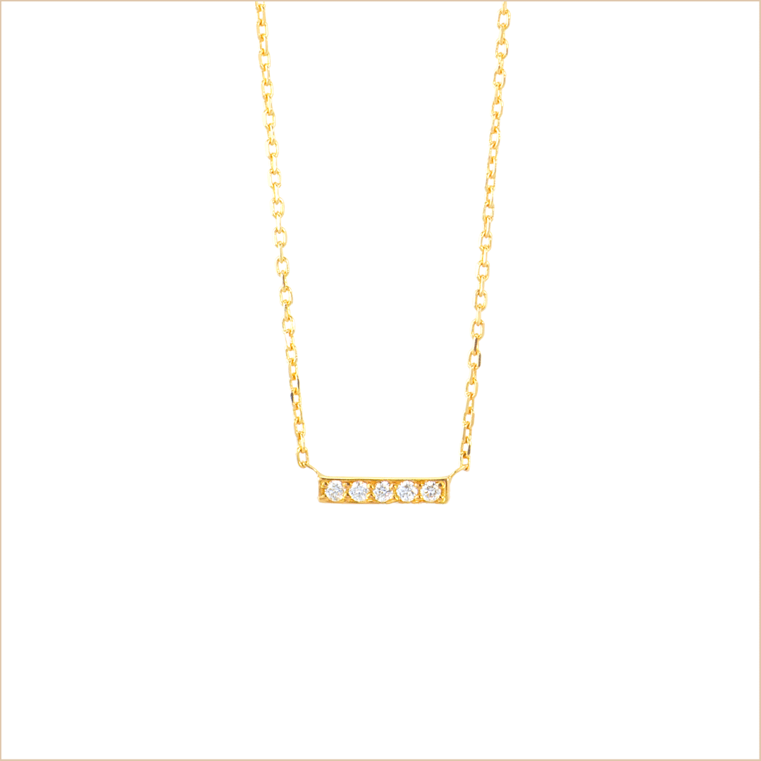 Jane barrette necklace gold and diamonds – Yellow Gold