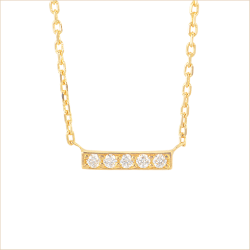 collier barrette or et diamants blancs or recyclé 18 carats jane aupiho joaillerie