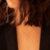 collier barrette longue diamants blancs or jaune totem aupiho joaillerie
