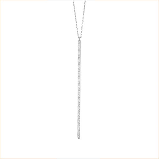 long necklace barrette white gold white diamonds 18 carats recycled gold aupiho joaillerie