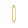 Creole diamonds 20 mm yellow gold 18k recycled gold diamonds aupiho jewellery