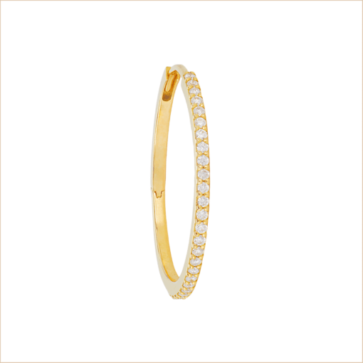 boucle d'oreille créole diamants or jaune aupiho joaillerie