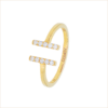 bague barrettes or jaune et diamants blancs or recyclé 18 carats aupiho joaillerie