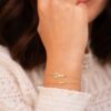 bracelet barrette cle or jaune et diamants blancs or recyclé 18 carats sesame aupiho joaillerie