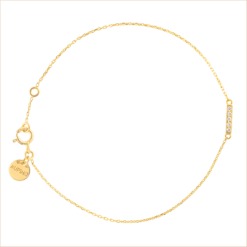 Gold and diamond barrette bracelet chain yellow gold white diamonds 18k recycled gold aupiho jewellery