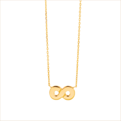 infinity necklace recycled 18-carat yellow gold aupiho jewellery
