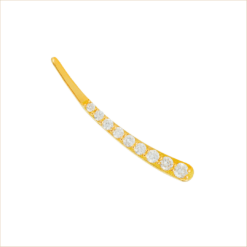 climbing earring yellow gold white diamonds 18 carat recycled gold aupiho jewellery