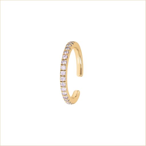 ear cuff or jaune et diamants blancs or recyclé 18 carats aupiho joaillerie