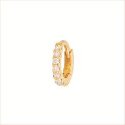 piercing créole diamants or jaune et diamants blancs or recyclé 18 carats éternelle aupiho joaillerie