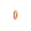 Rainbow small Creole Piercing pink gold and fine stones 18k recycled gold aupiho jewelry