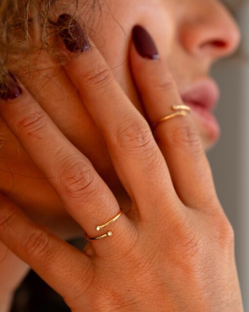 bague glam orteil petit doigt T'M diamant or jaune 18 carats aupiho joaillerie