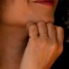 bague glam orteil petit doigt T'M diamant or jaune 18 carats aupiho joaillerie