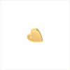 boucle d'oreille coeur or jaune et diamant blanc or recyclé 18 carats puce aupiho joaillerie