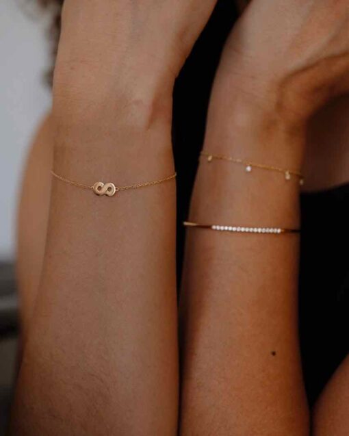 bracelet infini or jaune 18 carats Aria chaîne tout or aupiho joaillerie