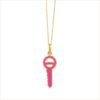 clé pendentif couleur rose or jaune 18 carats recyclé aupiho joaillerie