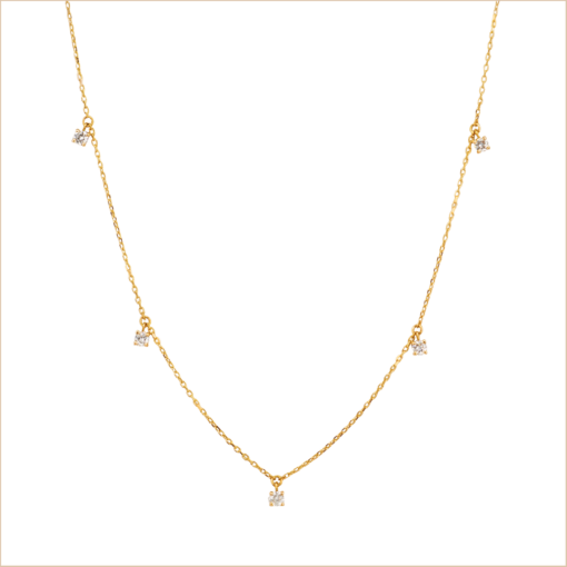 Collier pampilles diamants or jaune diamants blancs aupiho joaillerie