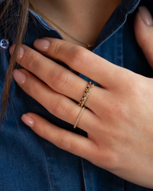 bague rock me en or et diamants aupiho joaillerie