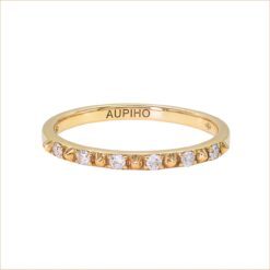 bague rock me en or et diamants or jaune et diamants blancs or 18 carats recyclé pointe en or aupiho joaillerie