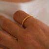 rock me ring 18 carat yellow gold recycled gold tip aupiho jewellery