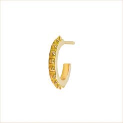 boucle d'oreille rock pointes or jaune 18 carats recyclé aupiho joaillerie
