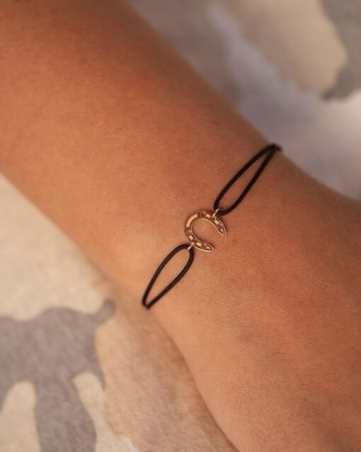 bracelet cordon fer a cheval or recyclé 18 carats aupiho joaillerie