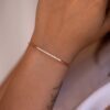 bracelet jonc or jaune et diamants blancs or recyclé 18 carats glam aupiho joaillerie